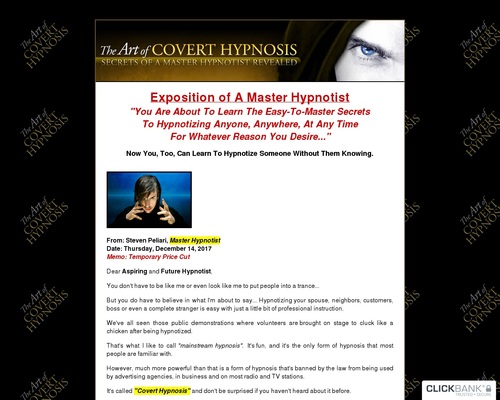 The Art Of Covert Hypnosis – Massive Commissions – Extreme Conversions